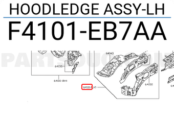 Nissan F4101EB7AA HOODLEDGE ASSY-LH