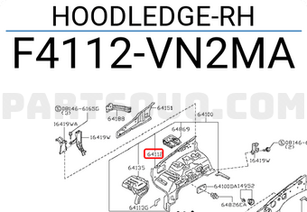 Nissan F4112VN2MA HOODLEDGE-RH