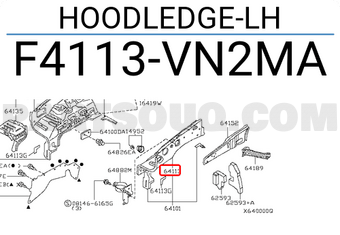 Nissan F4113VN2MA HOODLEDGE-LH