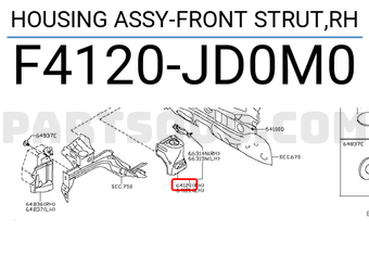 Nissan F4120JD0M0 HOUSING ASSY-FRONT STRUT,RH