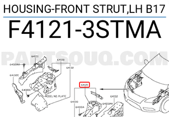 Nissan F41213STMA HOUSING-FRONT STRUT,LH B17