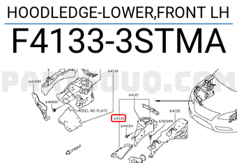Nissan F41333STMA HOODLEDGE-LOWER,FRONT LH