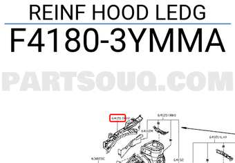 Nissan F41803YMMA REINF HOOD LEDG