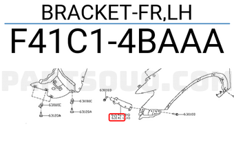 Nissan F41C14BAAA BRACKET-FR,LH