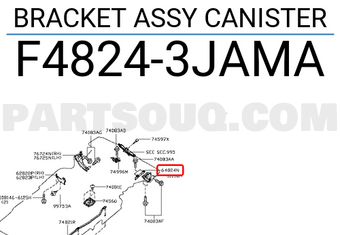 Nissan F48243JAMA BRACKET ASSY CANISTER