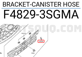 Nissan F48293SGMA BRACKET-CANISTER HOSE