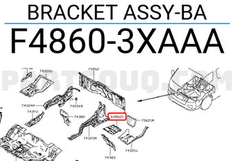 Nissan F48603XAAA BRACKET ASSY-BA