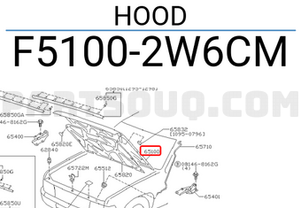 Nissan F51002W6CM HOOD