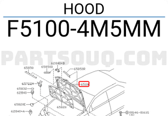 Nissan F51004M5MM HOOD