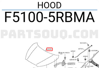 Nissan F51005RBMA HOOD