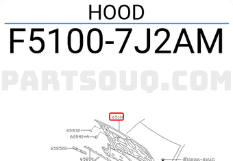 Nissan F51007J2AM HOOD