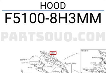 Nissan F51008H3MM HOOD