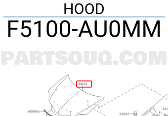 Nissan F5100AU0MM HOOD