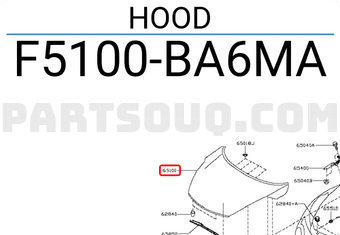 Nissan F5100BA6MA HOOD