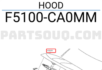 Nissan F5100CA0MM HOOD