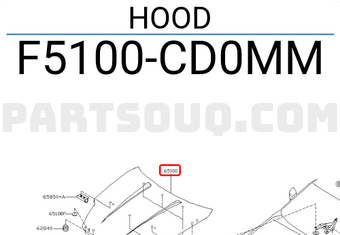 Nissan F5100CD0MM HOOD