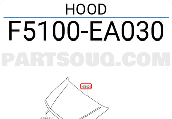 Nissan F5100EA030 HOOD