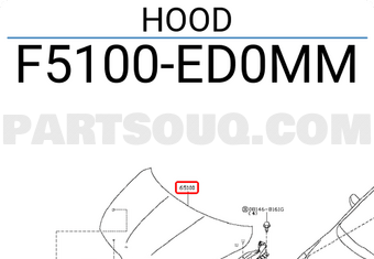 Nissan F5100ED0MM HOOD