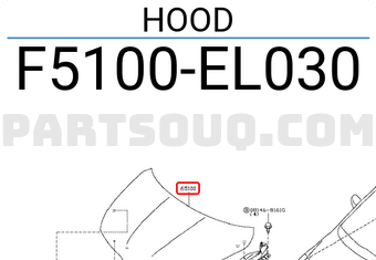 Nissan F5100EL030 HOOD