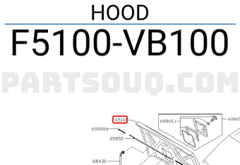 Nissan F5100VB100 HOOD