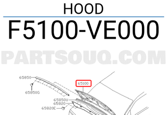 Nissan F5100VE000 HOOD