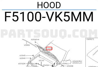 Nissan F5100VK5MM HOOD