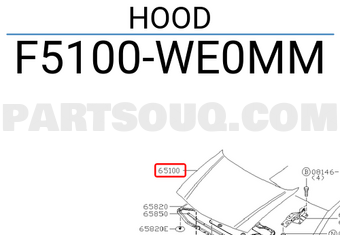 Nissan F5100WE0MM HOOD