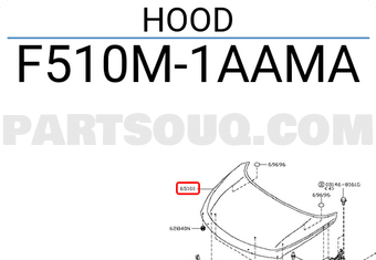 Nissan F510M1AAMA HOOD
