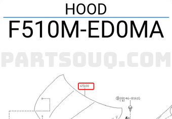 Nissan F510MED0MA HOOD