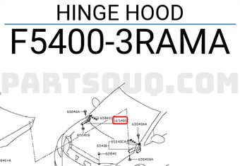 Nissan F54003RAMA HINGE HOOD