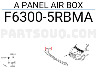 Nissan F63005RBMA A PANEL AIR BOX