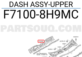 Nissan F71008H9MC DASH ASSY-UPPER