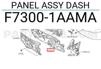 Nissan F73001AAMA PANEL ASSY DASH