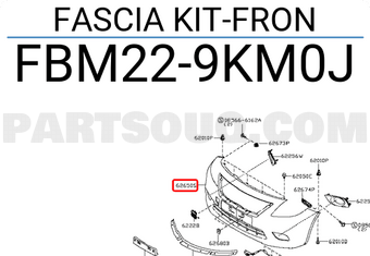 Nissan FBM229KM0J FASCIA KIT-FRON