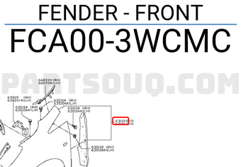 Nissan FCA003WCMC FENDER - FRONT