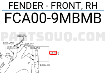 Nissan FCA009MBMB FENDER - FRONT, RH