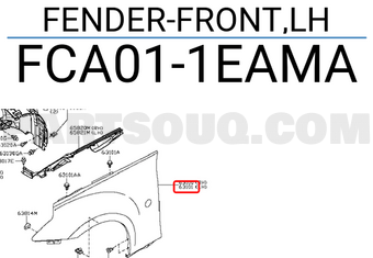 Nissan FCA011EAMA FENDER-FRONT,LH