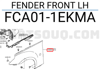 Nissan FCA011EKMA FENDER FRONT LH