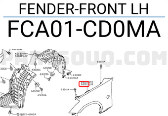 Nissan FCA01CD0MA FENDER-FRONT LH