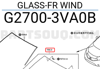 Nissan G27003VA0B GLASS-FR WIND