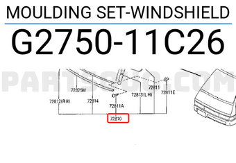Nissan G275011C26 MOULDING SET-WINDSHIELD