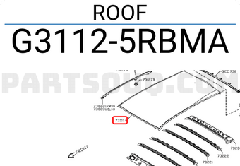 Nissan G31125RBMA ROOF