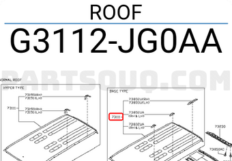 Nissan G3112JG0AA ROOF