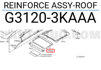 Nissan G31203KAAA REINFORCE ASSY-ROOF