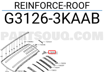 Nissan G31263KAAB REINFORCE-ROOF