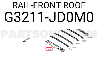 Nissan G3211JD0M0 RAIL-FRONT ROOF