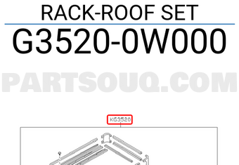 Nissan G35200W000 RACK-ROOF SET