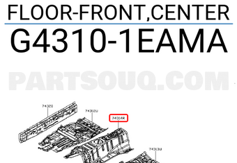 Nissan G43101EAMA FLOOR-FRONT,CENTER