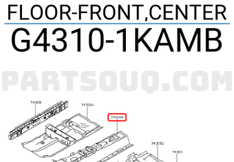 Nissan G43101KAMB FLOOR-FRONT,CENTER