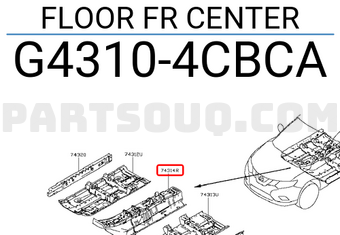 Nissan G43104CBCA FLOOR FR CENTER